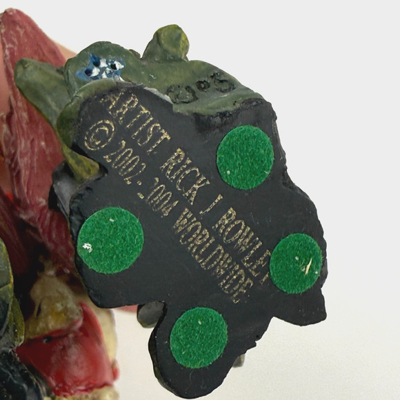 Rick Rowley 2 Pink Flamingo Santa Hat Ornament Made In USA Christmas Holiday - Picture 10 of 11